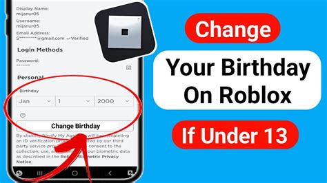 roblox date of birth|how to edit roblox age.